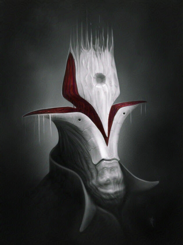 "A Silent Subject" - Digital 2021 A denizen of the void sits down for a portrait.